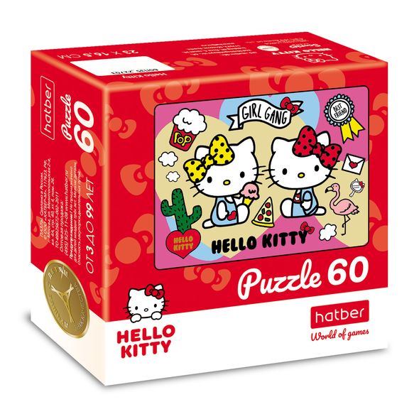 ПАЗЛЫ-ИГРА 60 элементов А5ф 230Х165мм  -Hello Kitty- ( Hello Kitty) , 